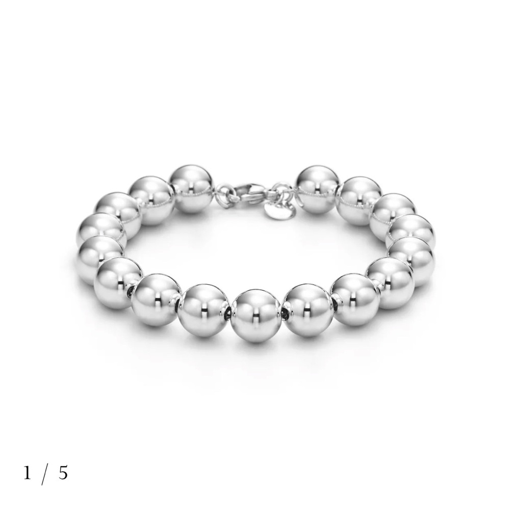 Tiffany Elegant Silver Beaded Bracelet